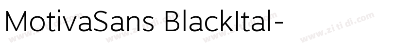 MotivaSans BlackItal字体转换